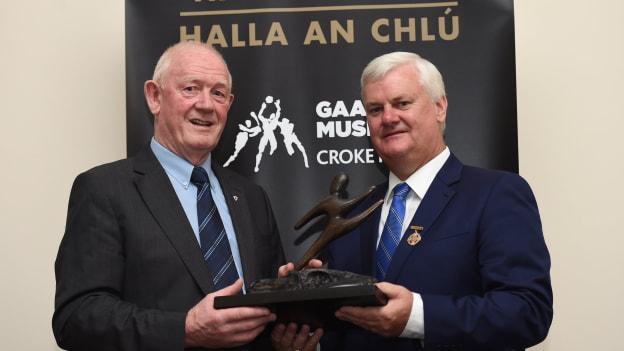 Tony Doran pictured with former GAA President Aogan Ó Fearghaíl in 2016.