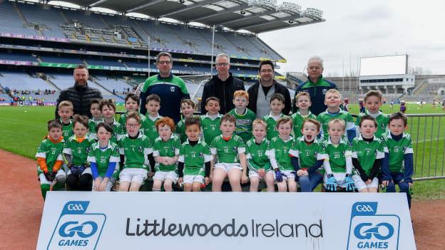 Na Gearaltaigh Óga ag glacadh páirte sna GO Games i bPáirc an Chrócaigh i mí Aibreáin, 2019