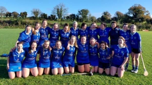 The Lorrha Camogie team celebrate after winning the Tipperary Junior B Championship. 