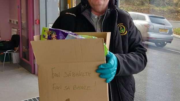 Naomh Eanna GAA club in Antrim are just one of many GAA clubs who have organised food drop-offs for the most vulnerable in their community. 