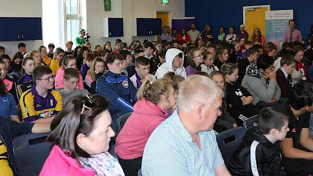 Students and staff at Enniscorthy Vocational College.