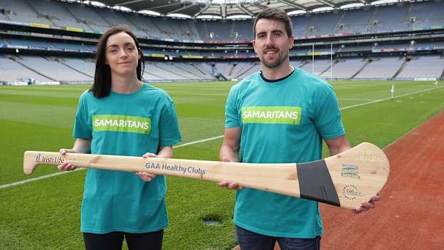 Dublin camogie player, Eve O'Brien, and Tipperary hurler, Patrick Maher, pictured at Croke Park. 