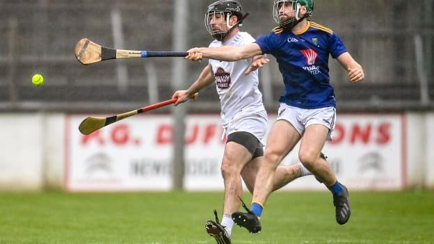 Michael Boland of Wicklow in action against John Doran of Kildare during the Christy Ring Cup Round 2A match between Kildare and Wicklow at St Conleth's Park in Newbridge, Kildare.
