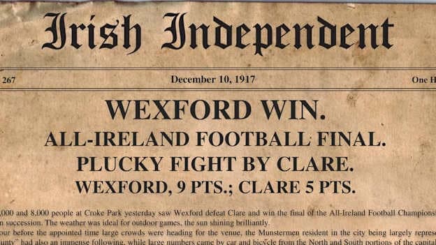 1917 GAA Football Final Match Report Cover