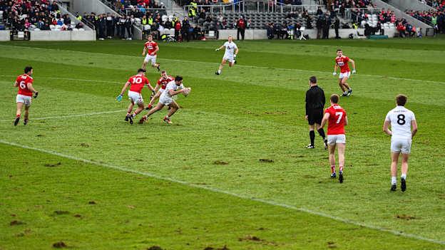 Action from last Sunday's Allianz Football League clash between Cork and Kildare at Páirc Uí Chaoimh.