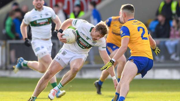 Kieran Lillis, Portlaoise, and Jack Lacey, St Joseph’s, in Laois SFC Final action.