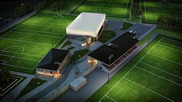 An artist's impression of the planned Down GAA Centre of Excellenc at Ballykinlar. 