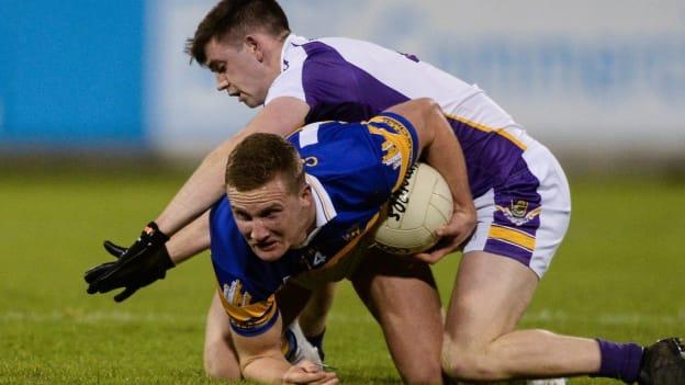 Ciarán Kilkenny in action for Castleknock against Cillian O'Shea of Kilmacud Crokes during the 2017 Dublin County Senior Football Championship Quarter-Final at Parnell Park in Dublin. 