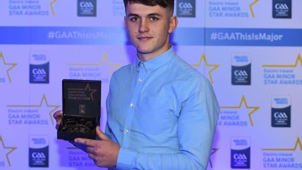 Cork's Sean O'Leary Hayes pictured with his 2017 Electric Ireland GAA Minor Star Award.