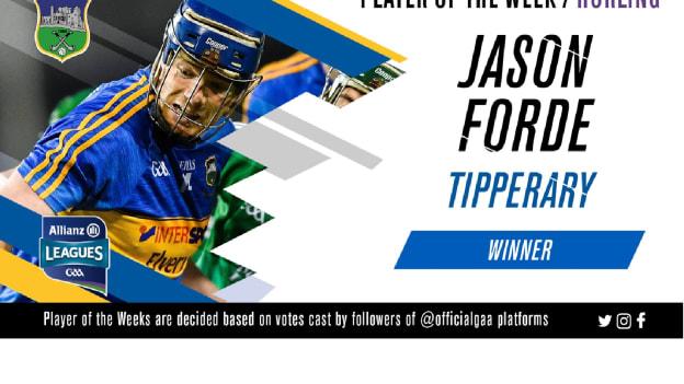 GAA.ie Hurler of the Week Jason Forde.