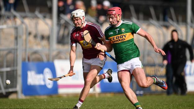 Joey Boyle, Westmeath, and Fionan MacKessy, Kerry, clash at Cusack Park in the Allianz Hurling League Division 2A decider.