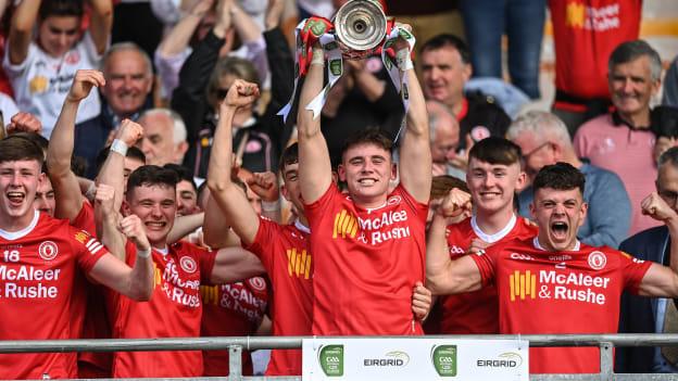 Niall Devlin captained Tyrone to EirGrid All Ireland U20 glory on Saturday.