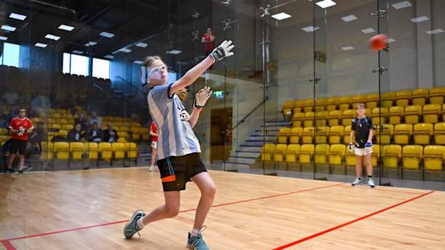 Sophie Floyd, aged 11, from Blanchardstown, Dublin, in attendance during the official opening ceremony of the National Handball & Croke Park Community Centre at Sackville Avenue in Dublin. Photo by Sam Barnes/Sportsfile.