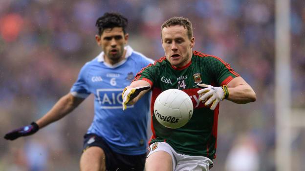 Cian O Sullivan and Andy Moran at Croke Park last Sunday.