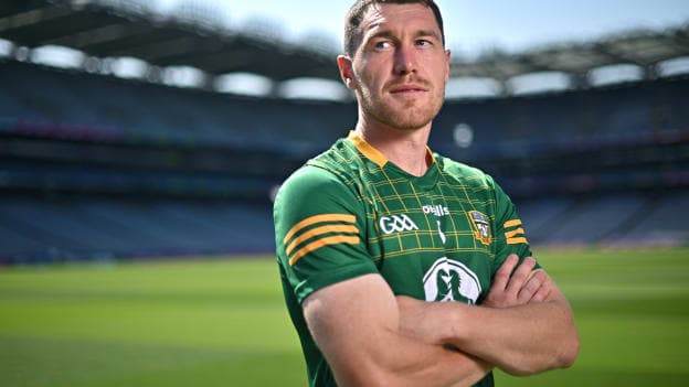 Padraic Harnan of Meath in attendance during the Tailteann Cup Semi-Finals media event at Croke Park in Dublin. Photo by Sam Barnes/Sportsfile.