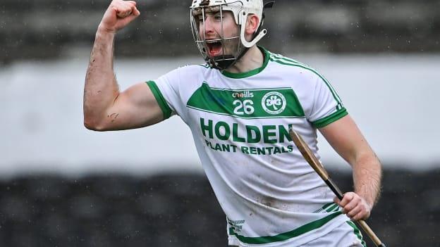 Ballyhale Shamrocks' Joey Cuddihy celebrates at UPMC Nowlan Park.