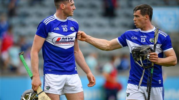 Laois' Paddy Purcell and PJ Scully pictured at Parnell Park.
