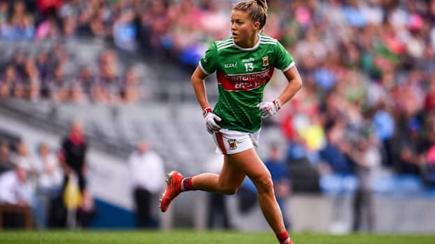 Mayo's Sarah Rowe in action during the TG4 2019 All Ireland Ladies Football Semi-Final against Galway at Croke Park.