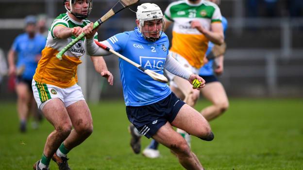 Andrew Dunphy of Dublin was a significant factor in Mattie Kenny's side shoring up their defence in the second half of this afternoon's Walsh Cup tie against Offaly at St. Brendan's Park in Birr, Offaly