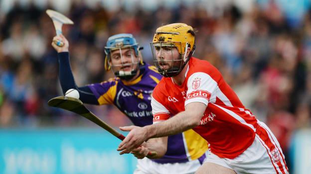 Oisin Gough, Cuala, and Oisin O Rorke, Kilmacud Crokes clash at Parnell Park.