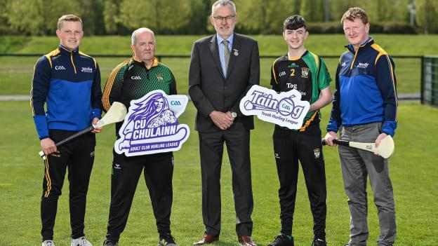 Oisin McManus, Stephen McKenna, Uachtarán CLG Larry McCarthy, Oisín Maguire and Kevin Kelly. 