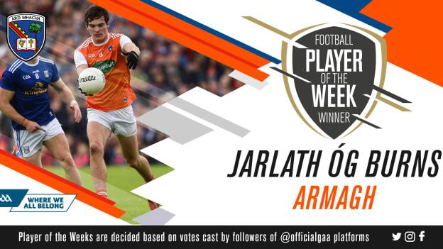 Armagh's Jarlath Óg Burns is this week's GAA.ie Footballer of the Week.