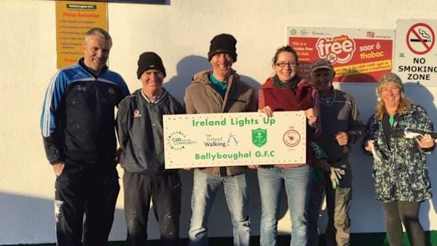 Working hard last Saturday painting the Ballyboughal clubhouse ahead of the official nationwide launch of 'Ireland Lights Up' 2019. 