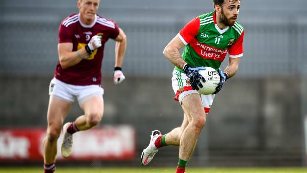 Kevin McLoughlin of Mayo during the Allianz Football League Division 2 North Round 2 match between Westmeath and Mayo at TEG Cusack Park in Mullingar, Westmeath. 