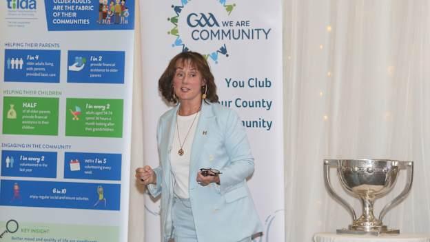 Professor Rose Anne Kenny speaking at the GAA/TILDA 'How to Age Well' event in Castlebar last month.