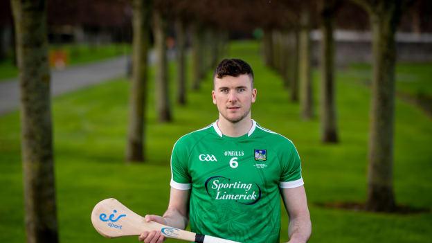 Limerick hurler Declan Hannon pictured at the launch of eir's Allianz League coverage.