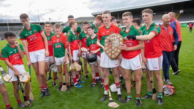 James Stephens celebrate after winning the Division 1 Kilkenny John West Féile na nGael Division 1 Cup Final. 