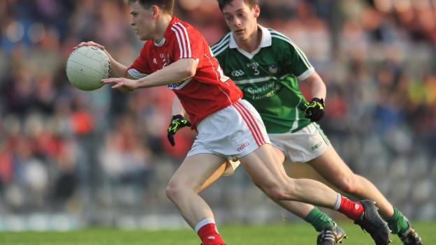 Kevin O Donovan, Cork, and Fionn Murphy, Limerick, in action.