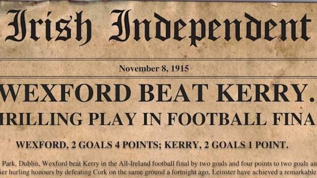 1915 GAA Football Final Match Report Cover