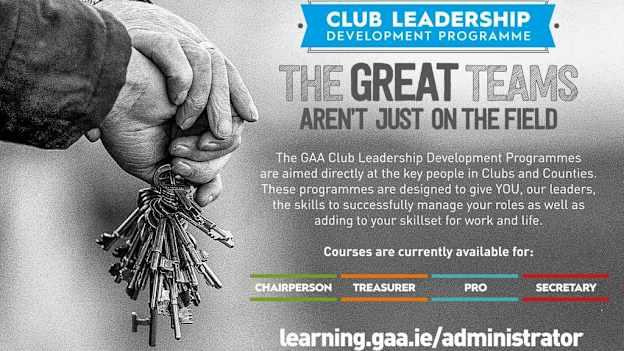 The GAA, LGFA and Camogie Association have unveiled the latest schedule of Club Officer training which is delivered as part of the Club Leadership Development Programme (CLDP).
