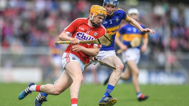 Cork forward Liam O Shea on the attack at Pairc Ui Rinn.
