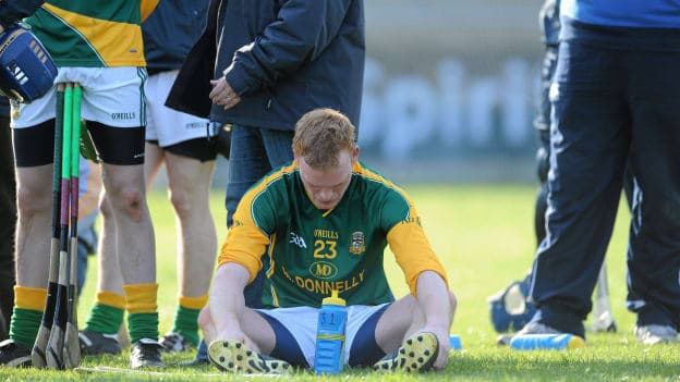 Colm O Mealoid after Meath lost the 2012 Allianz Hurling League Division 2B Final against Kildare.