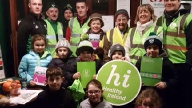 Members of Mullingar Shamrocks GAA club launching their Ireland Lights Up initiative in January.