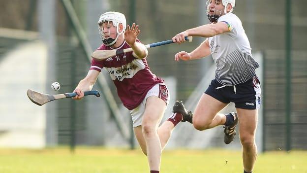 Galway senior hurler Evan Niland (left) was on the mark with 0-11 tonight in Dangan. 