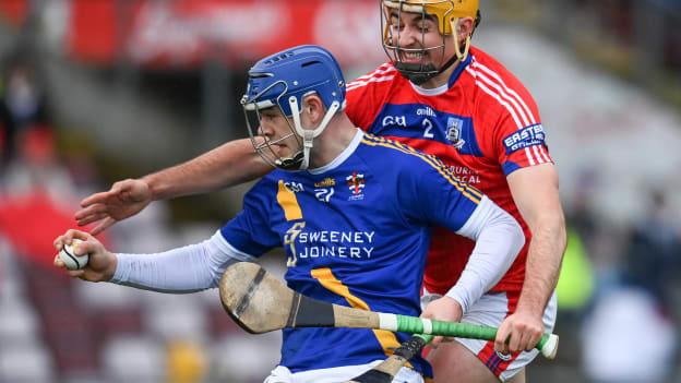 Anthony Burns, Loughrea, and Cian Mahony, St Thomas', in Galway SHC Final action at Pearse Stadium.