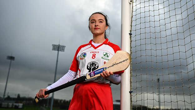 Amy Boyle, Loughgiel Shamrocks, pictured ahead of the 2022 AIB Camogie All-Ireland Senior Club Championship Semi-Final, which takes place this Saturday, December 10th at 1pm at Donaghmore Ashbourne GAA. The AIB Camogie All-Ireland Club Championships features some of #TheToughest players from communities all across Ireland. It is these very communities that the players represent that make the AIB Camogie All-Ireland Club Championships unique. Now in its 10th year supporting the Camogie Championships, AIB is extremely proud to once again celebrate the communities that play such a role in sustaining our national games.