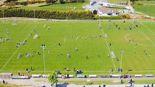 An aerial view of last weekend's blitz at St. Patrick's, Saul GAA club in Down. 