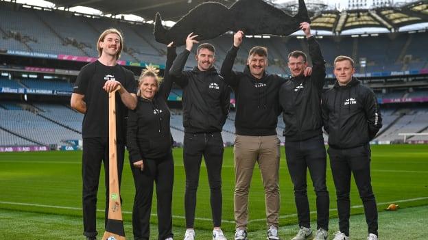 Ahead of the Game facilitators, from left, Anton Tohill, Thomasina Cassidy, Liam Brady, Domhnall Nugent, Paddy Burke and Oisin McManus. Photo by David Fitzgerald/Sportsfile