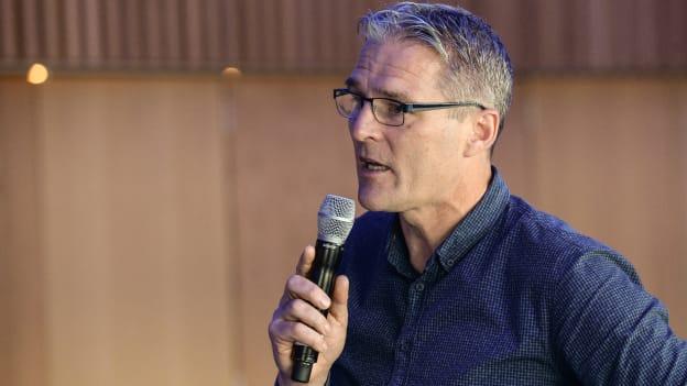 Jarlath Burns, Chairman of the Standing Committee on Playing Rules, speaking at Special Congress.