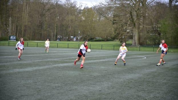 Action from the Leuven v Warsaw women's match.