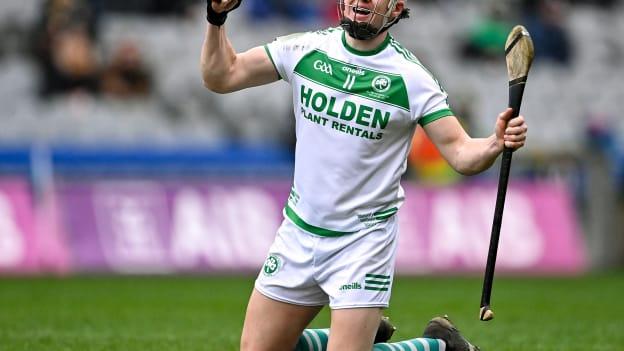 TJ Reid celebrates following Ballyhale Shamrocks' AIB All-Ireland Club SHC Final victory over Dunloy. Photo by Piaras Ó Mídheach/Sportsfile