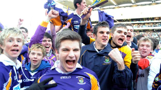 A youthful Paul Mannion (far left) celebrates after Kilmacud Crokes 2009 AIB All-Ireland Club SFC Final victory over Crossmaglen Rangers. 