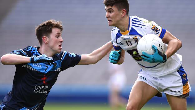 Thomas Conroy, Ballinrobe CS, and Cathal Corrigan, St Ciarans, Ballygawley, in action at Croke Park.