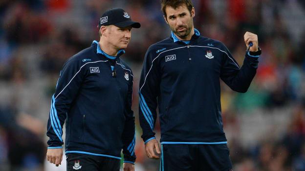 Dublin manager Jim Gavin with strength and conditioning coach Bryan Cullen ahead of the All Ireland SFC Final replay against Mayo in 2016.