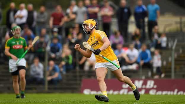 Conor Johnston impressed for Antrim against Meath in the Joe McDonagh Cup on Saturday.