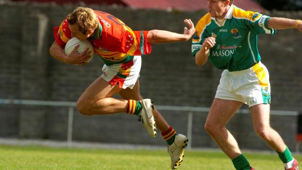 Laoch Chill Tiobraid agus Liatroma, Chirsty Carroll, ag cur brú ar Trevor Smith, Ceatharlach, thiar i 2006 
